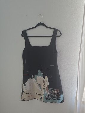 Cider Black Top with Woven Multicolor Detail